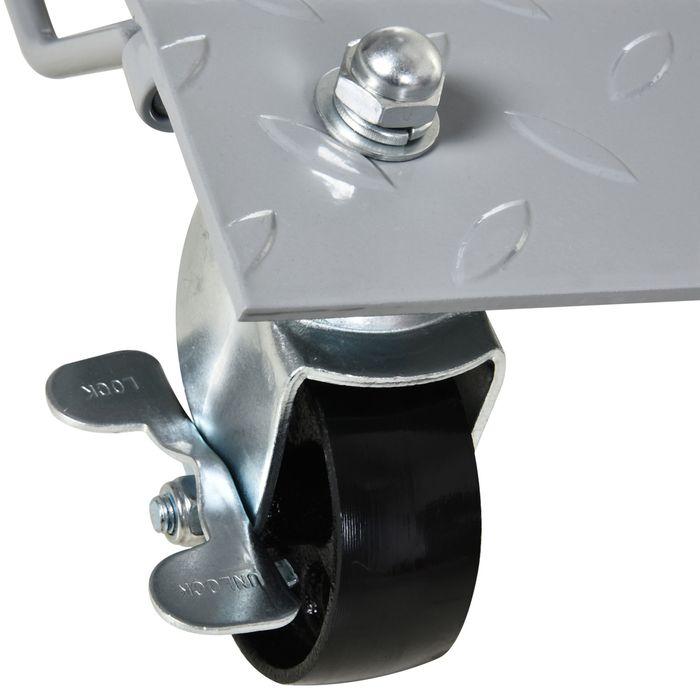 Actual product image Swisshandel24 Manoeuvring jack 2 pieces Manoeuvring aid Tyre change jack with 4 rollers for car Grey 40.5L x 3