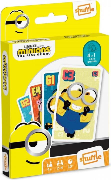 Cartamundi Shuffle - Jeu de Cartes Minions 2 - 4 en 1