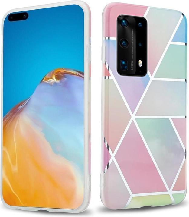 Actual product image Cadorabo IMD TPU Colorful Marble Cover (Huawei P40 Pro+)