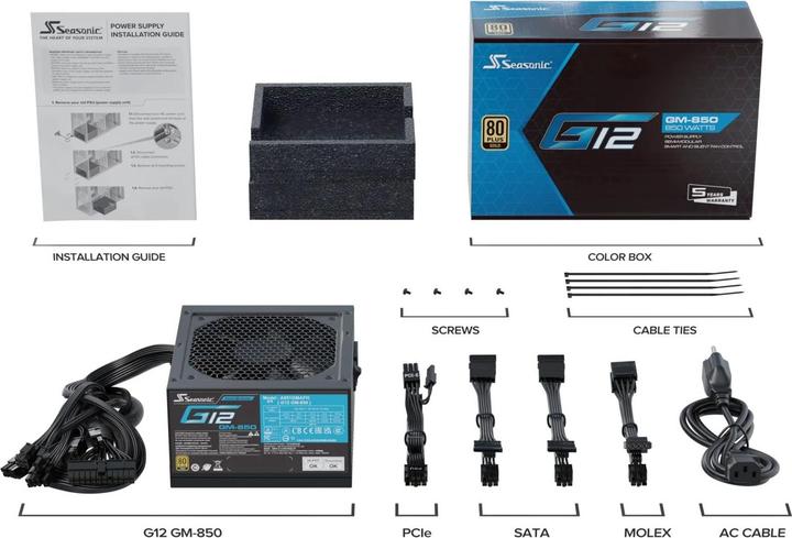 Produktbild Seasonic G12 GM (850 W)