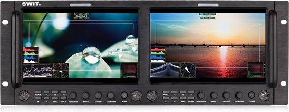 Actual product image Swit 2x9" LCD rack-mount full-professional monitor with waveform etc. (9")