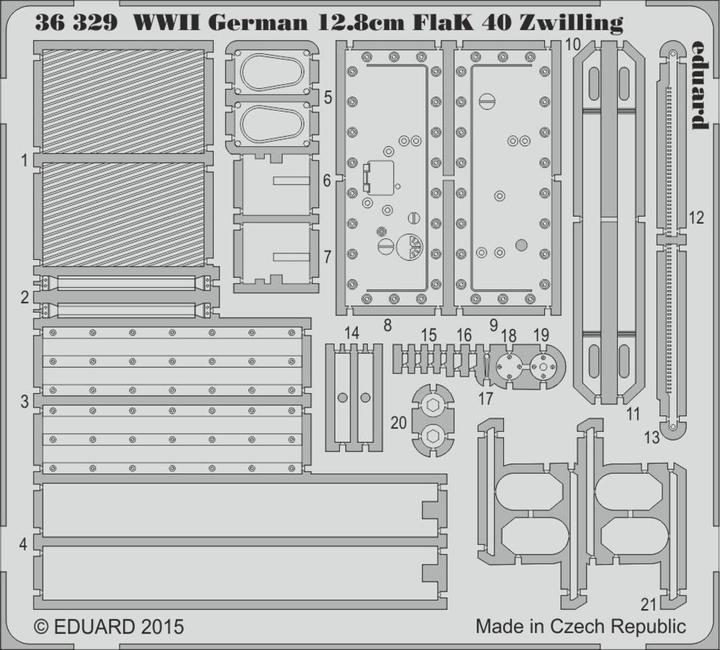 Immagine prodotto Eduard WWII Tedesco 12,8cm Flak 40 Zwilling f.Ta Takom