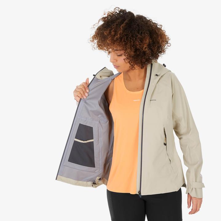 Immagine prodotto Quechua Giacca da trekking da donna impermeabile per escursioni in montagna - MH500 beige (XXL)