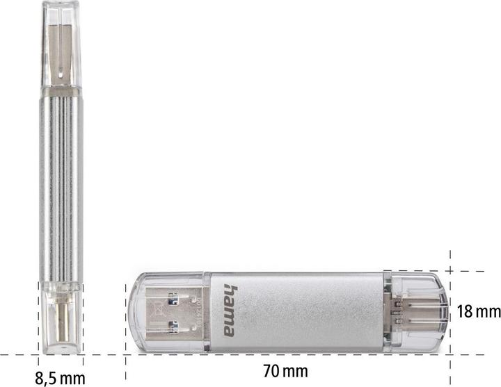Actual product image Hama C-Laeta (32 GB, USB-A, USB-C, USB 3.0)