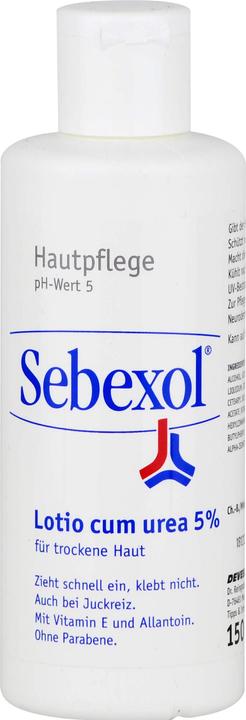 Produktbild Sebexol Lotio cum urea 5% Hautpflege für trockene Haut, 150 ml Lösung (Körperlotion, 150 ml)