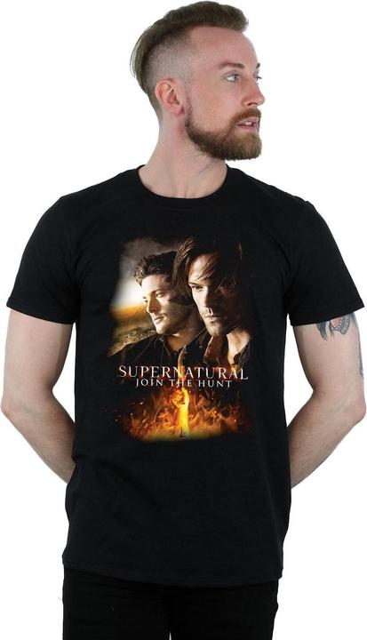 Actual product image Supernatural Mens Join The Hunt Poster Cotton T-Shirt (XXL)