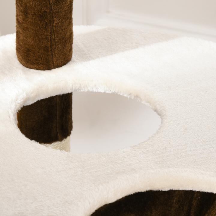 Image du produit PawHut Arbre à chat avec colonnes en sisal (153 cm, Brun café)