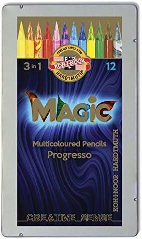 Immagine prodotto Koh-i-Noor Pastelli artistici Magic 3in1 - 12 pezzi (Multicolore, 12 x)
