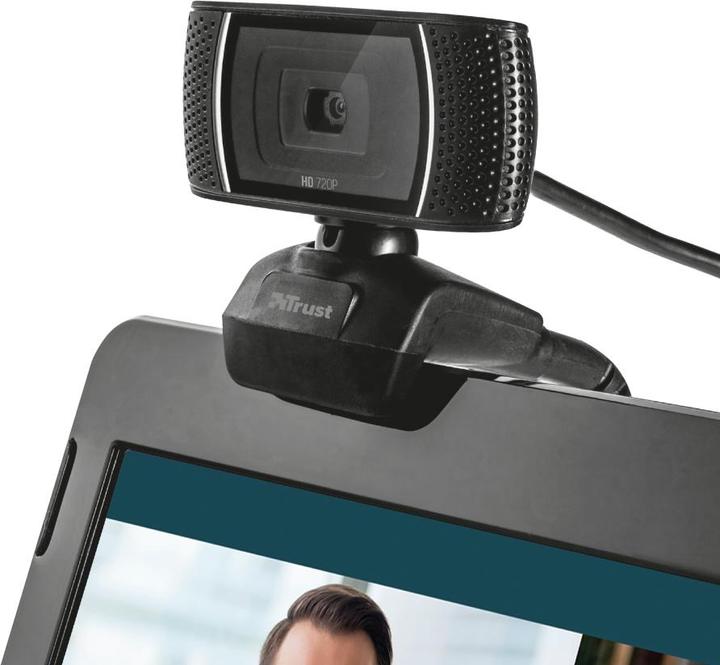 Immagine prodotto Trust Doba - 1280 x 720 Pixel - 720p - Auto - USB - Nero - Clip / Supporto (Cablato, USB-A)