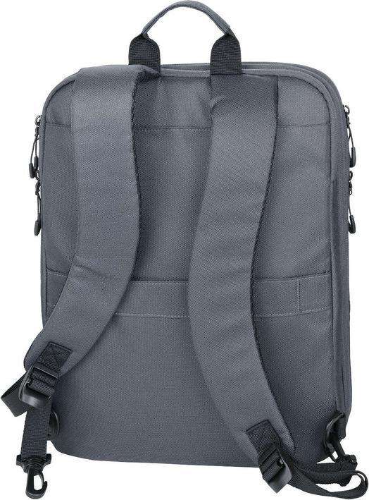 Actual product image Troika CYCLE EXPANDABLE Laptop-Rucksack aus recyceltem Meerenplastik, 100% rPET, dunkelgrau (14 l)