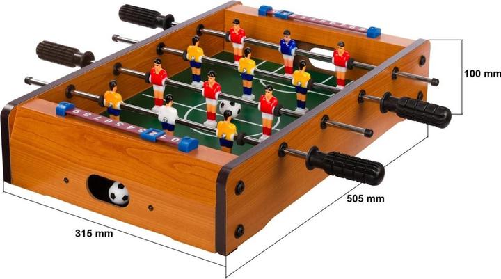 Actual product image Games Planet Mini foosball table DUNDEE 51x31x8cm, light wood decor