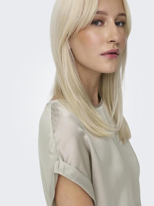 Image du produit Only Coupe normale Col rond Manches retroussées Top Top (XS)