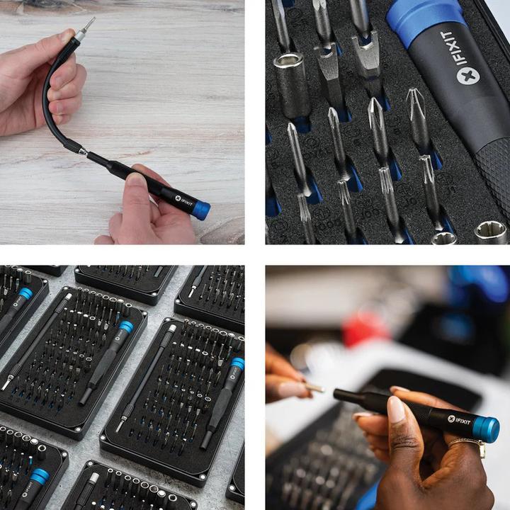 Produktbild iFixit Mako Precision Bit Set (1, 2, T TR 10, TR6, TR8, T TR 15, T TR 20, TR7, T TR 25, TR9, J 00, Y0, J 000, J 1, 1mm, J 0, PH0000, Y 00, Y 000, P6, Y 1, 0.7 mm, 4 mm, 2 mm, PH1, 5 mm, PH2, 4.5 mm, 1.3 mm, T3, 0.9 mm, 3.5 mm, T2, PH00, T5, P2, T4, 2.5 mm, 5.5 mm, PH0, 3 mm, P5, 1.5mm)
