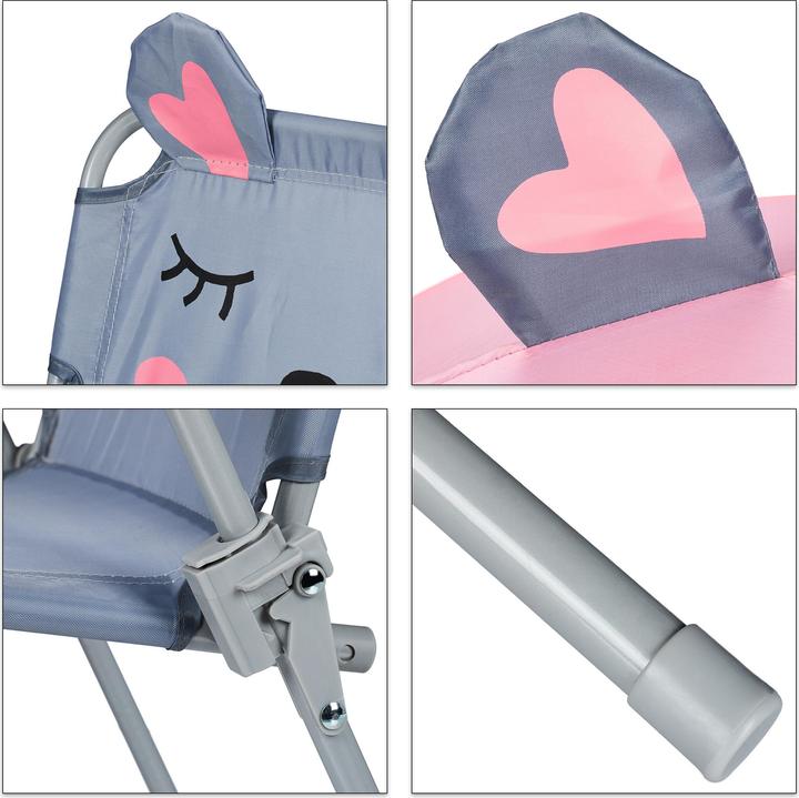 Immagine prodotto Relaxdays Tavolo Bambini con Ombrellone, Set con 2 Sedie