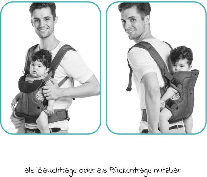 Actual product image Fillikid Babytragen & Tragetücher Babytrage Walk 4in1 für Bauch- und Rückentrageposition