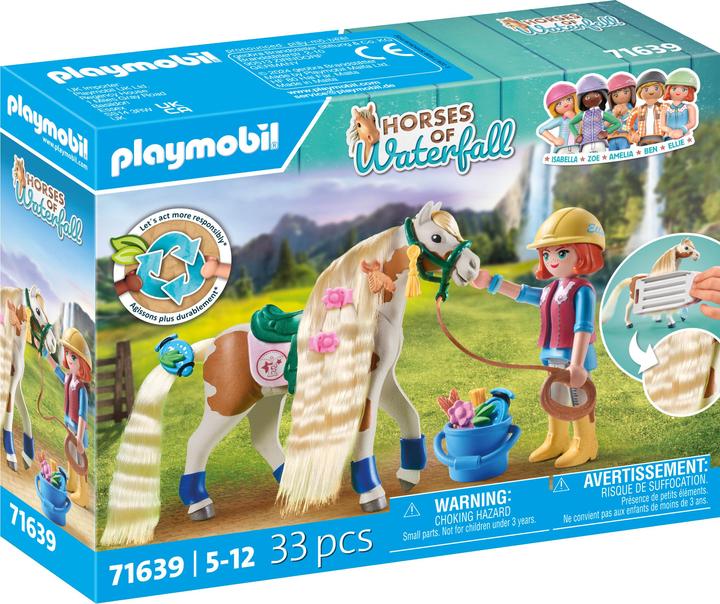 Image du produit Playmobil Ellie & Cheval avec fer à crêper (71639, Playmobil Chevaux de la cascade)