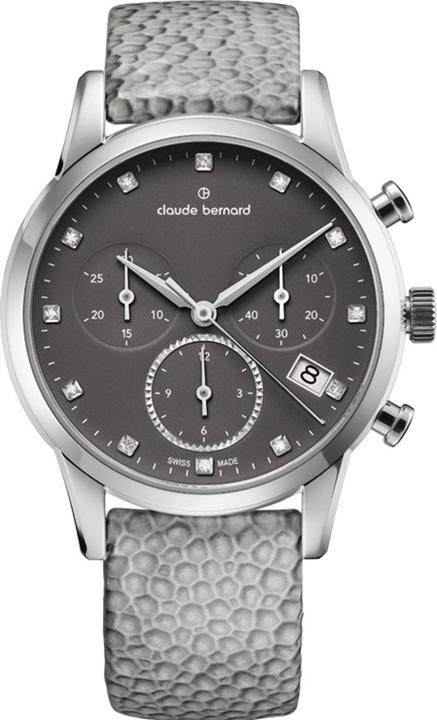 Claude Bernard 10231-3-TAPN1 Damenuhr Classic Chronograph 35mm 5ATM
