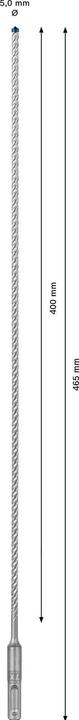 Immagine prodotto Bosch Professional Zubehör Trapano a percussione Expert SDS plus-7X, 5 x 400 x 465 mm (5 millimetri)