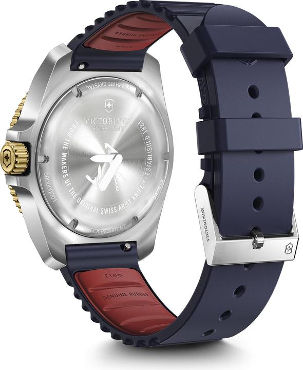 Immagine prodotto Victorinox Journey 1884 Quarzo Tre Lancette Acciaio e Minerale, Orologi subacquei, 43 mm, Quadrante Blu (Orologio sub, 43 mm)