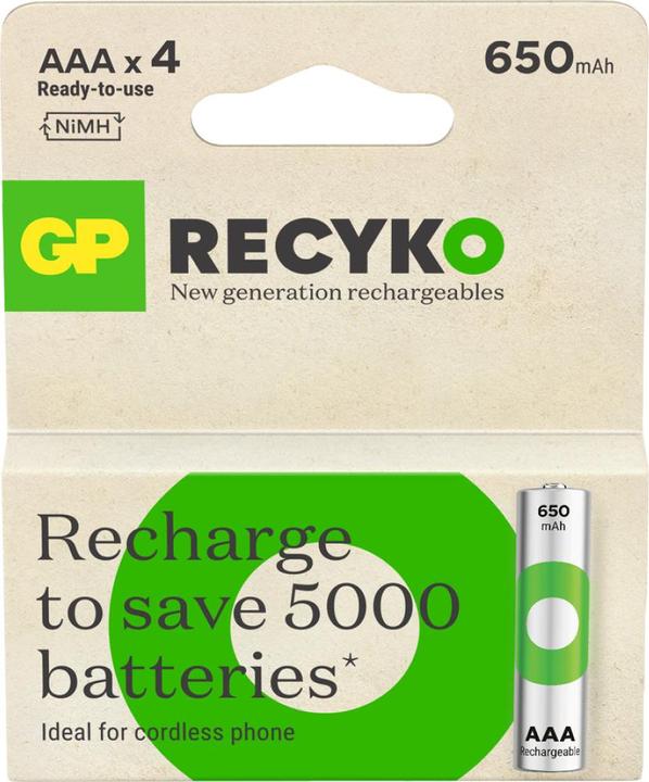 Produktbild GP Batteries Recharable batteries others (2 Stk., AAA, 650 mAh)