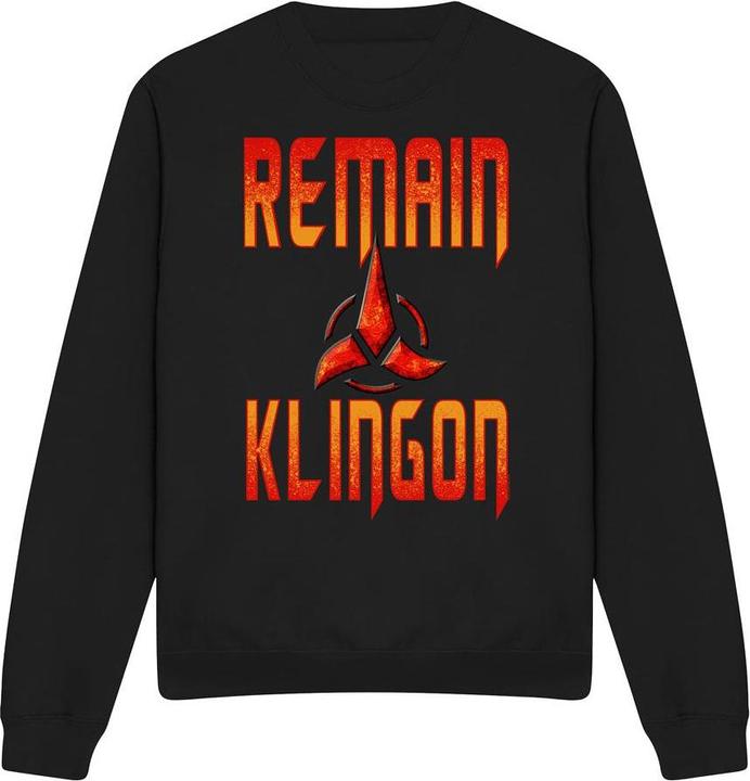 Actual product image Universal Textiles Unisex Adult Remain Klingon Sweatshirt (XXL)