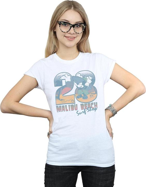 Actual product image Disney Womens/Ladies Mickey Mouse Surf Shop Cotton T-Shirt (XXL)