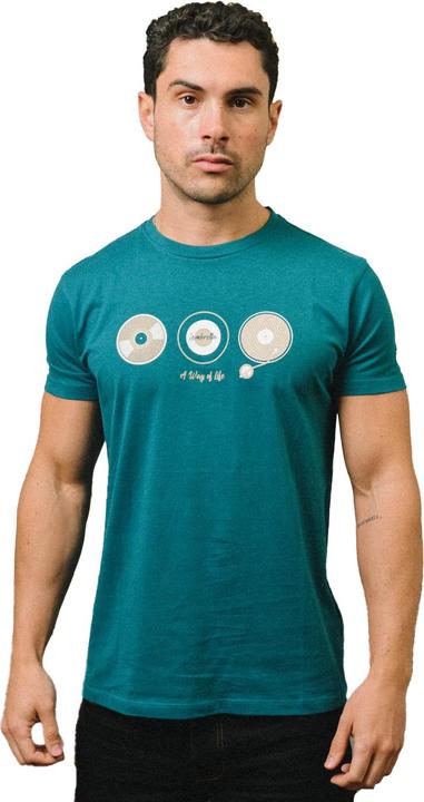 Actual product image Lambretta Mens A Way Of Life Vinyl Record T-Shirt (L)