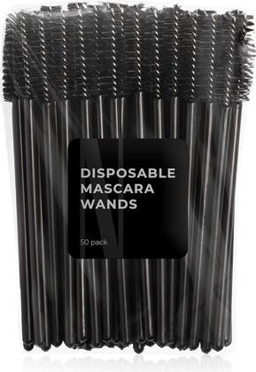 Produktbild NoName Einweg-Mascarastifte 50 Stück - Wimpernbürsten und Augenbrauenspoolie (Schwarz)