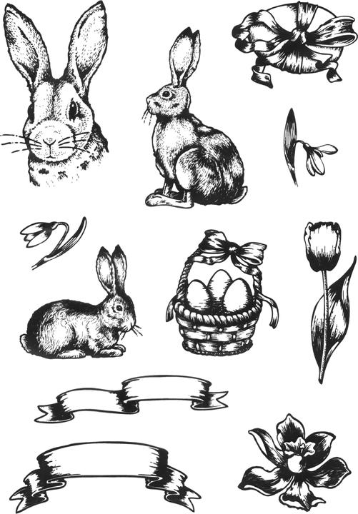 Image du produit VBS Tampon en silicone "Nostalgic Easter" (Pâques nostalgique)