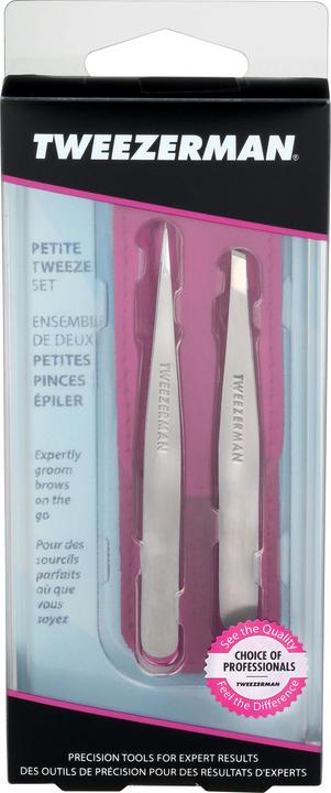 Tweezerman Set di pinzette in acciaio inossidabile con custodia in pelle