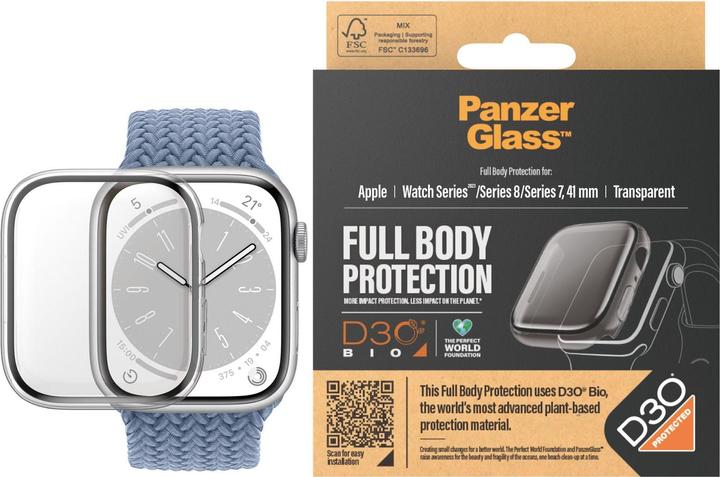 PanzerGlass Screen Protector Full Body Apple Watch with D3O Series 2023 41mm