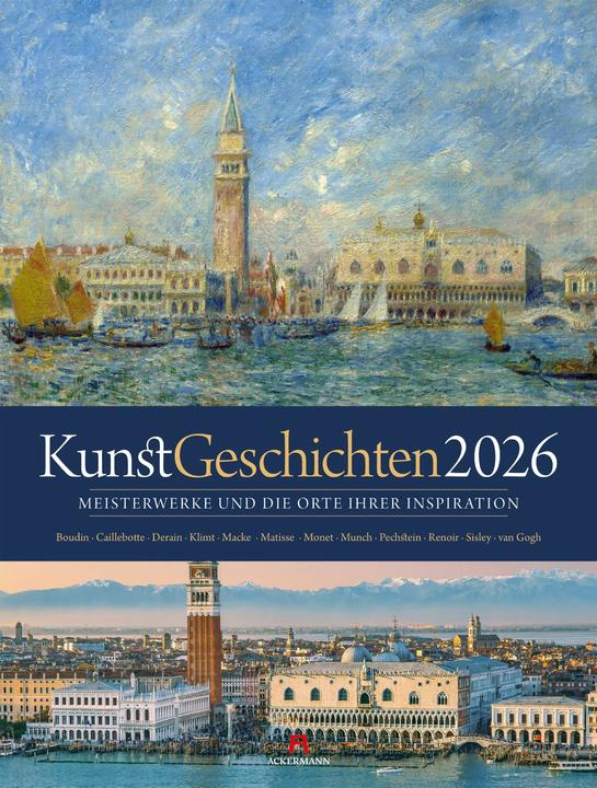 Produktbild KunstGeschichten - Meisterwerke und die Orte ihrer Inspiration Kalender 2026 (Harter Einband, Deutsch)