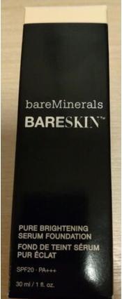 Actual product image Bare Minerals Bareminerals Bareskin Pure Brightening Serum Foundation Spf20 Bare Porcelain No. 01 30 Ml