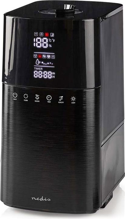 Actual product image Nedis Humidifier 30 W With cool mist 6 l Hygrometer Timer Suitable for space up to: 50 m² Fer (50 m²)