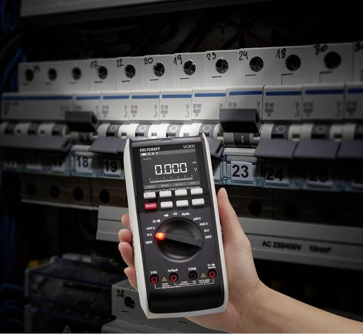 Image du produit Voltcraft VC831 SE Hand-Multimeter digital CAT III 1000 V, CAT IV 600 V Anzeig (CAT III 1000V, CAT IV 600V)