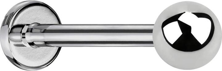 Star Piercing Steriles Micro Labret silber mit Kugel (ohne Messing, Titan G23)