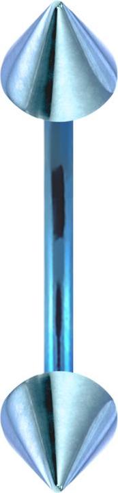 Immagine prodotto Star Piercing Micro banana blu chiaro con due coni (senza ottone, Titanio G23)