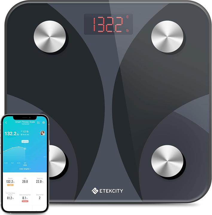 Produktbild Etekcity Digitale Körperfettwaage mit Bluetooth und App-Unterstützung (180 kg)