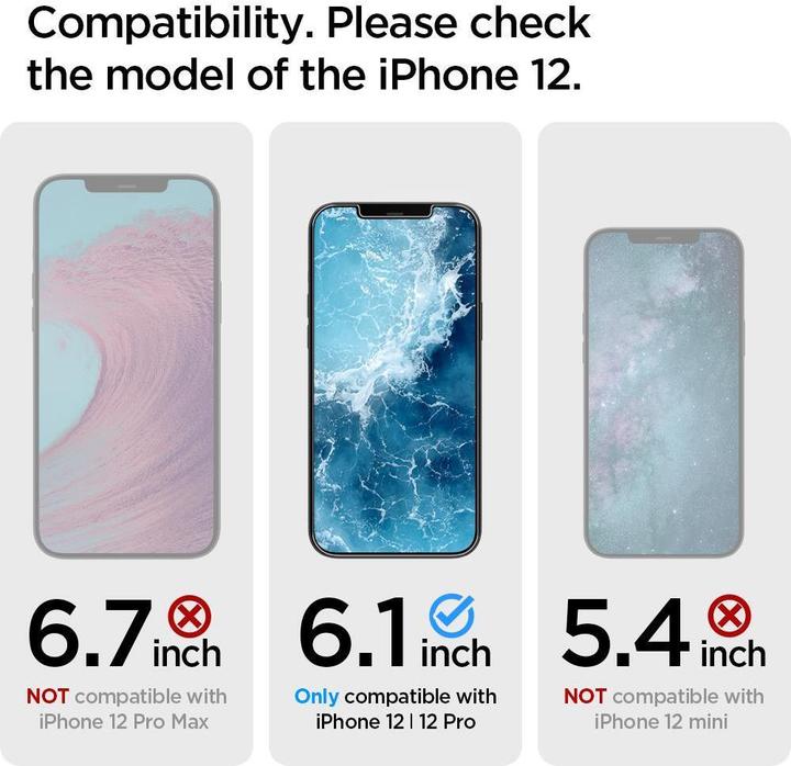 Immagine prodotto Spigen tR EZ Fit (2 Pezzo/i, Apple iPhone 12, Apple iPhone 12 Pro)