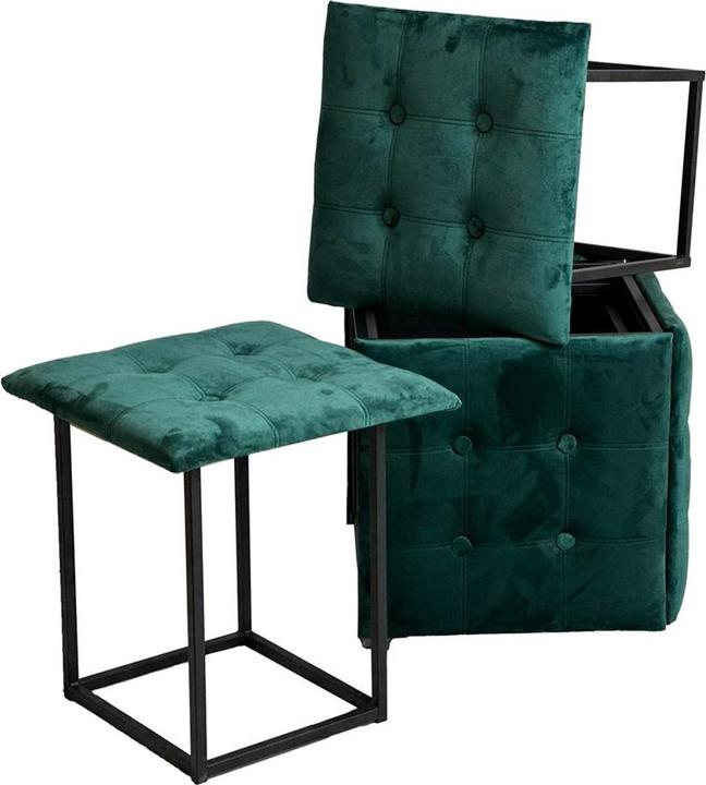 Image du produit Go Gift Puff-Transformer 5in1 - 5 tabourets en 1 pouf bouteille velours vert
