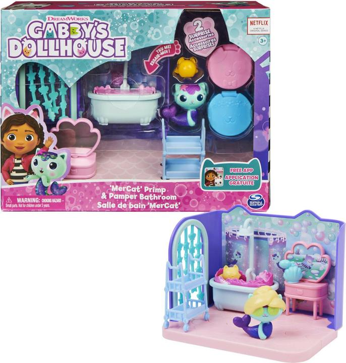 Actual product image Gabby's Dollhouse Deluxe Room MerCat's Bathroom
