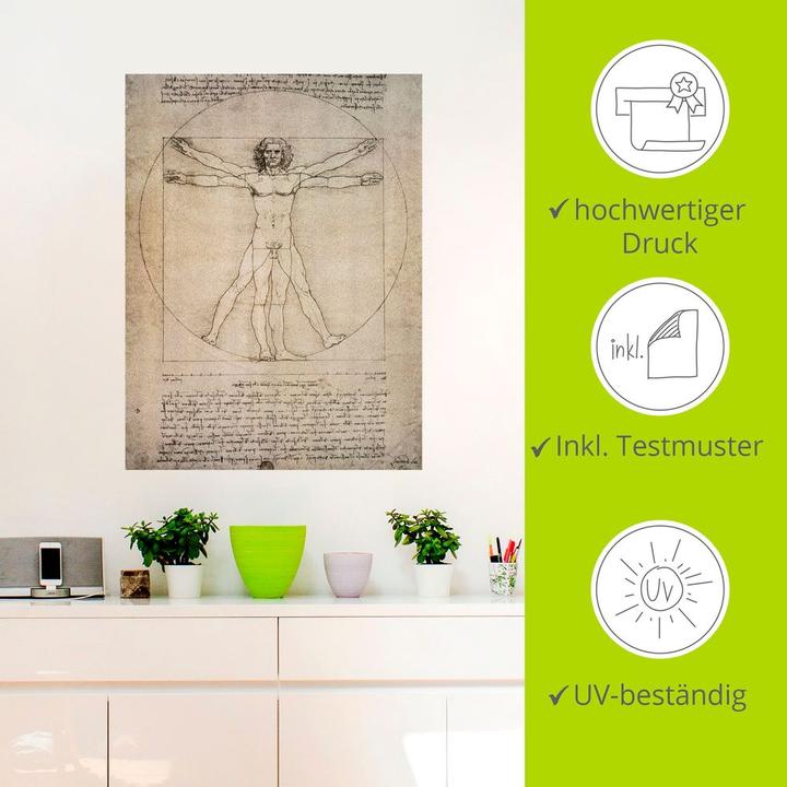 Actual product image Artland Proportion drawing, after Vitruvius. 1490 T6SM (90 x 120 cm)