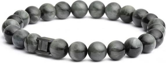 Actual product image Gemini Bracelet - Natural Stone Hawk'S Eye - Size M