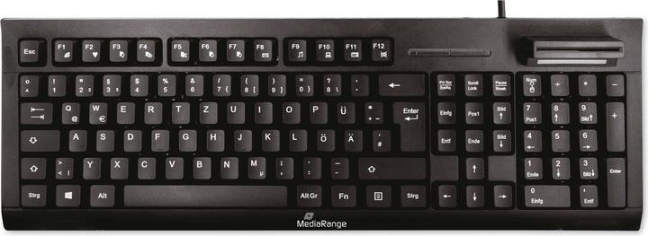 Image du produit MediaRange CLAVIER QWERTZ NOIR MROS114 avec câble SmartCard (DE, Filaire)