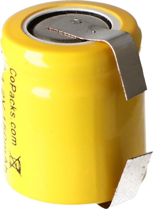 Actual product image AccuCell N-150AA rechargeable battery NiCd 1/3 AA Mignon with soldering lug U-shape, P-11AAH (1 pcs., AA, 150 mAh)