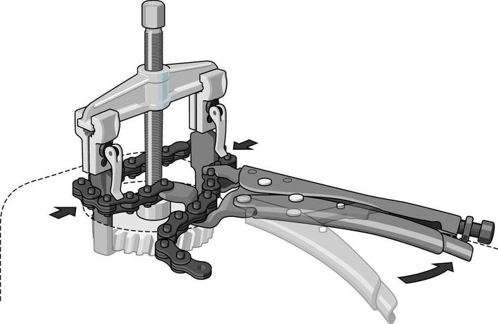 Actual product image Gedore 136 K-105 Chain Grip Pliers (1050 mm)