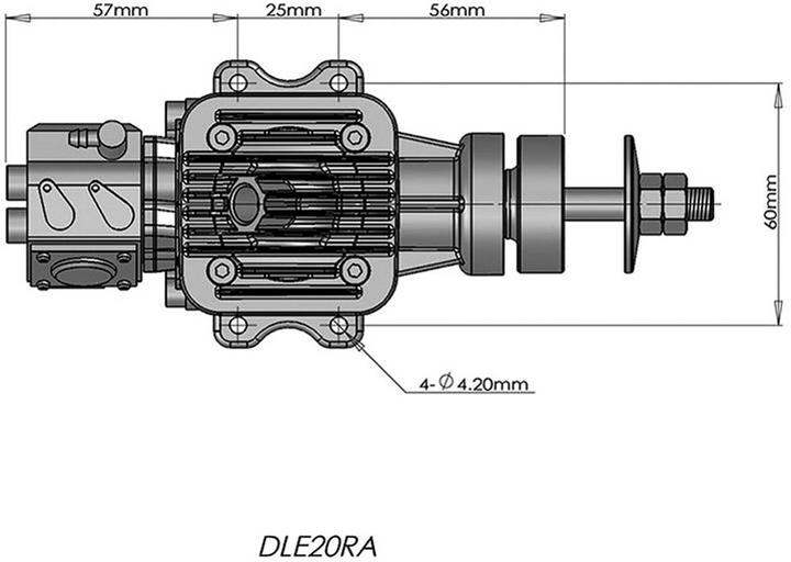 Actual product image DLE Engine dle 20 ra petrol engine with rear exhaust "original"