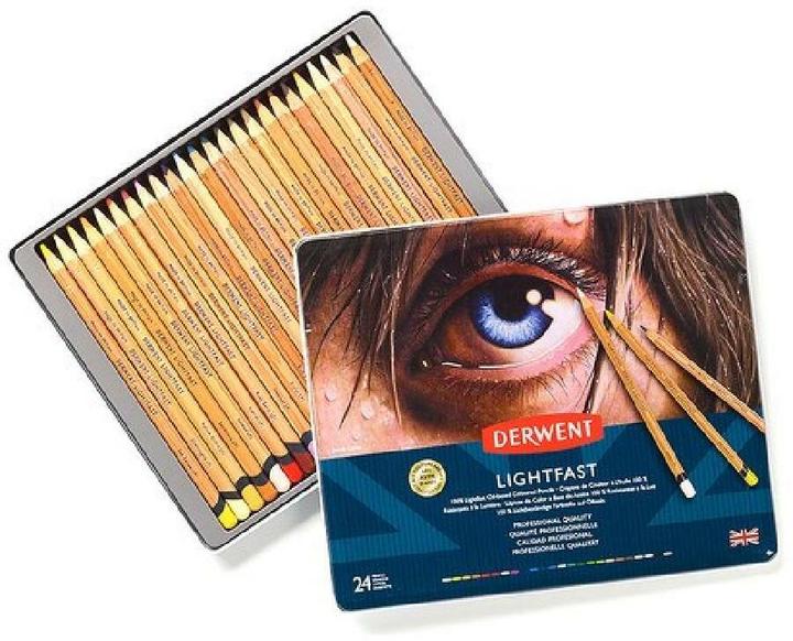 Image du produit Derwent Crayons de couleur Lightfast, 4 mm, multicolore, 24 pièces (Multicolore, 24 x)