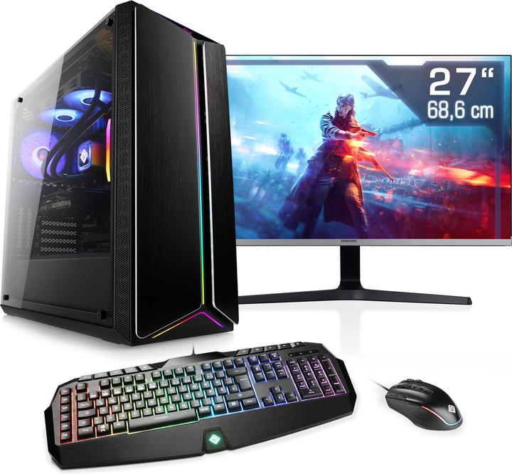 Actual product image CSL Gaming PC M10170 (AMD Ryzen 7 7800X3D, 16 GB, 1000 GB, GeForce RTX 4070)
