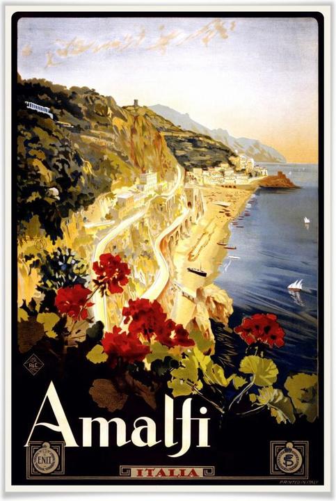 Produktbild Trenddeko Vintage Travel - Amalfi (40 x 60 cm)